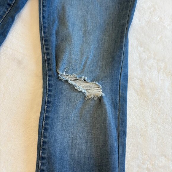 No Boundaries Womens Distressed High-Rise Skinny Jeans Junior Size 11 - Picture 9 of 14